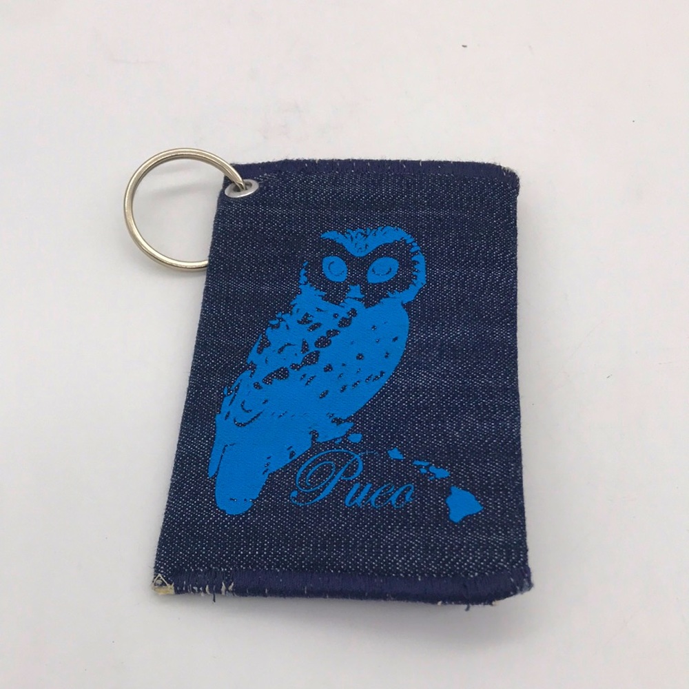Pueo Bird Hawaiian Key Ring Small ID/Coin Wallet (An Endangered Short-Eared Owl)